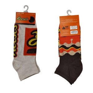 2 Pair Iconic Reese's Socks Unisex Ankle Socks   Giftable Bundle And Save